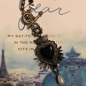 Free People Black Heart Clasp Necklace